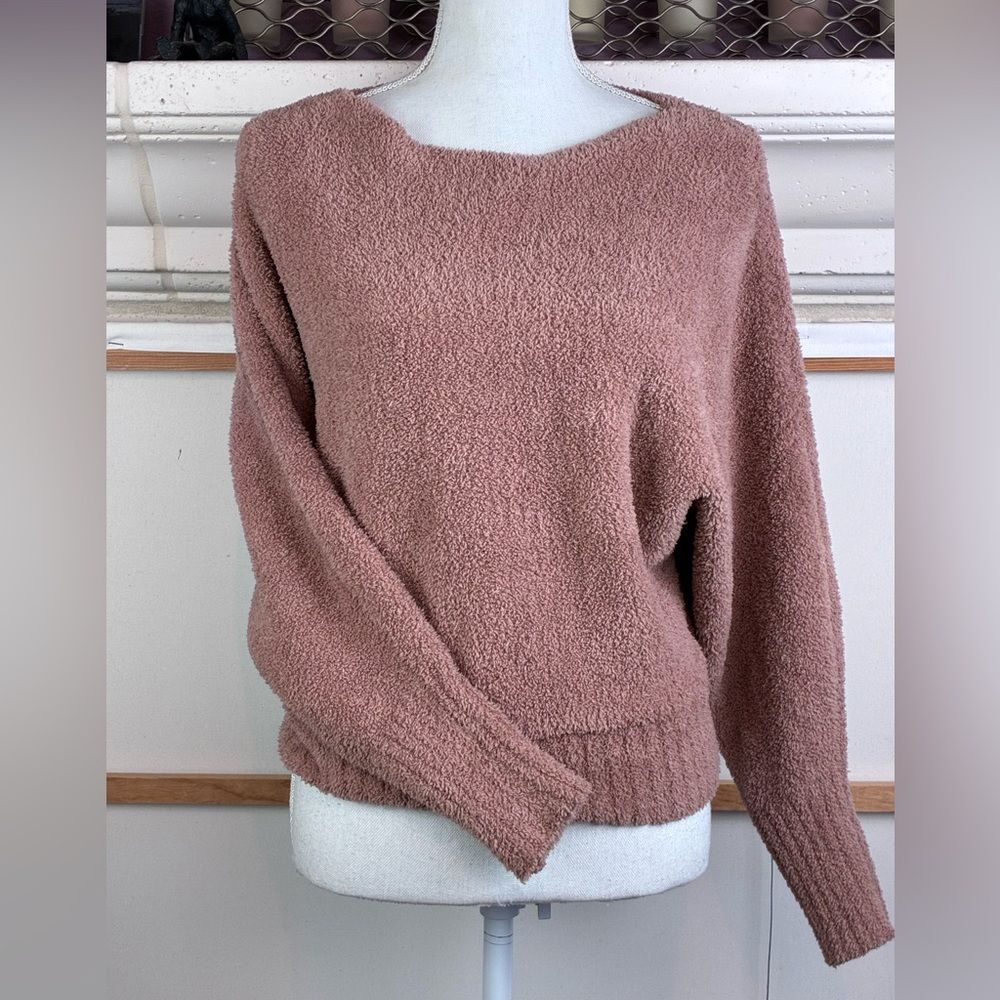Cocoa Pink fuzzy softest oversized Scandi girl sweater NWOT pure yum